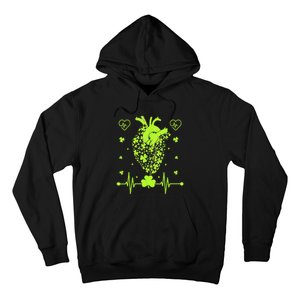 Irish Shamrock Cardiac Nurse Heart St. Patrick's Day Hoodie