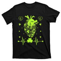 Irish Shamrock Cardiac Nurse Heart St. Patrick's Day T-Shirt