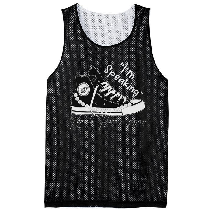 IM Speaking Chucks And Pearls Election Kamala 2024 Mesh Reversible Basketball Jersey Tank