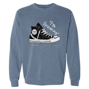 IM Speaking Chucks And Pearls Election Kamala 2024 Garment-Dyed Sweatshirt