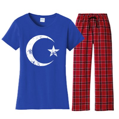 Islam Symbol Cool Islamic Muslim Sign Gift Women's Flannel Pajama Set