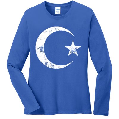 Islam Symbol Cool Islamic Muslim Sign Gift Ladies Long Sleeve Shirt