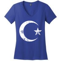 Islam Symbol Cool Islamic Muslim Sign Gift Women's V-Neck T-Shirt