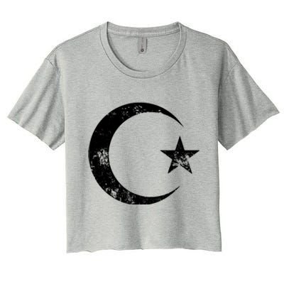 Islam Symbol Cool Islamic Muslim Sign Gift Women's Crop Top Tee