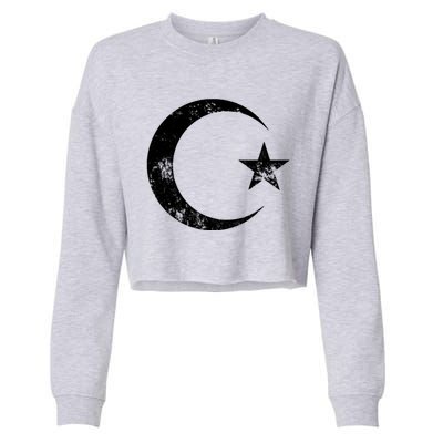 Islam Symbol Cool Islamic Muslim Sign Gift Cropped Pullover Crew