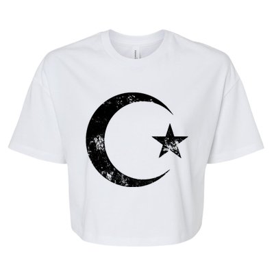 Islam Symbol Cool Islamic Muslim Sign Gift Bella+Canvas Jersey Crop Tee