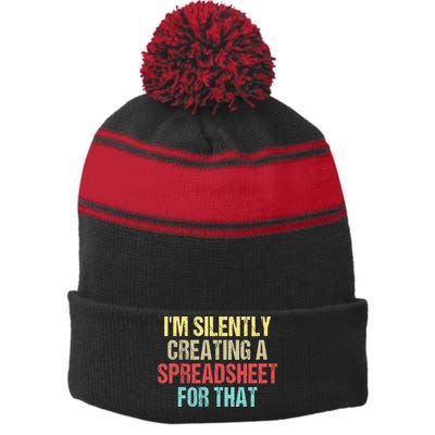 I'm Silently Creating A Spreadsheet For That Stripe Pom Pom Beanie