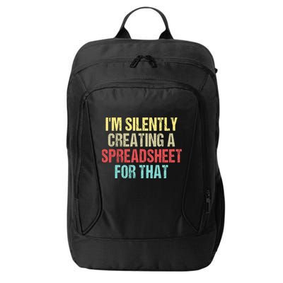 I'm Silently Creating A Spreadsheet For That City Backpack