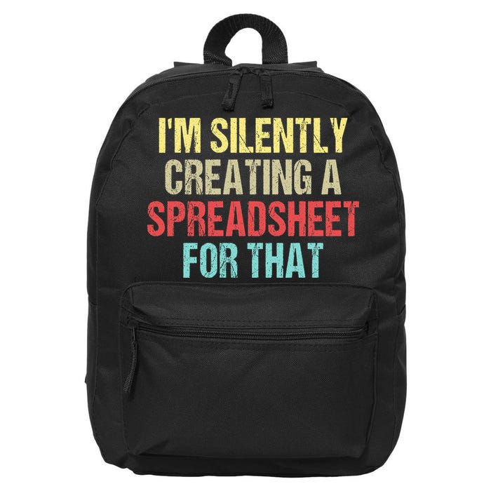 I'm Silently Creating A Spreadsheet For That 16 in Basic Backpack