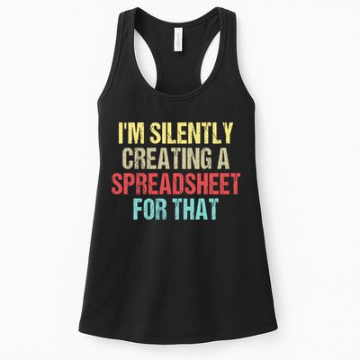 I'm Silently Creating A Spreadsheet For That Women's Racerback Tank