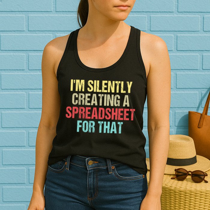 I'm Silently Creating A Spreadsheet For That Womens Tank Top
