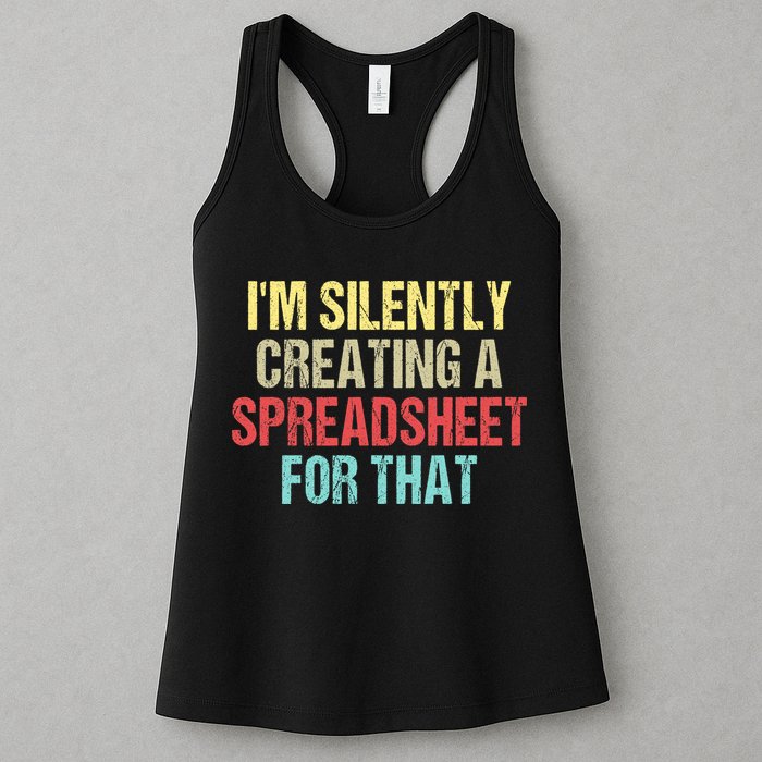 I'm Silently Creating A Spreadsheet For That Womens Tank Top