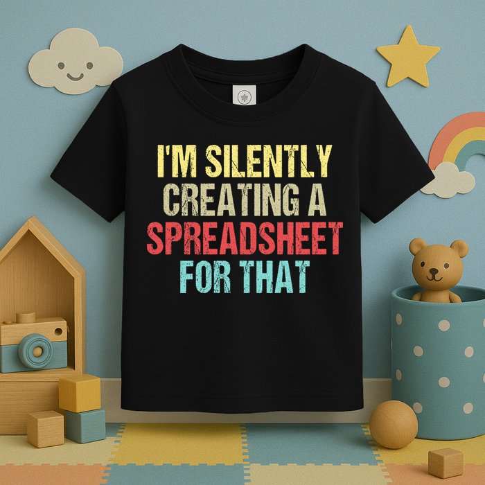 I'm Silently Creating A Spreadsheet For That Toddler T-Shirt
