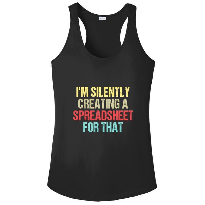 Im Silently Creating A Spreadsheet For That Funny Saying Ladies PosiCharge Competitor Racerback Tank
