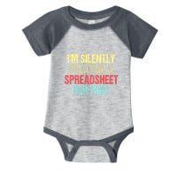 Im Silently Creating A Spreadsheet For That Funny Saying Infant Baby Jersey Bodysuit