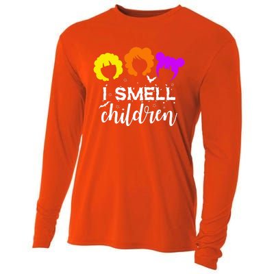 I Smell Children Halloween Funny Witches Cooling Performance Long Sleeve Crew