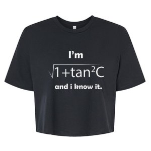 IM Sec C And I Know It Funny Sexy Math Humor Bella+Canvas Jersey Crop Tee