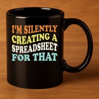 IM Silently Creating A Spreadsheet For That 11oz C Handle Ceramic Mug
