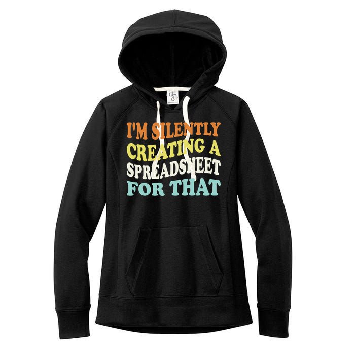 IM Silently Creating A Spreadsheet For That Women's Fleece Hoodie
