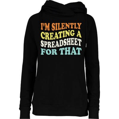 IM Silently Creating A Spreadsheet For That Womens Funnel Neck Pullover Hood