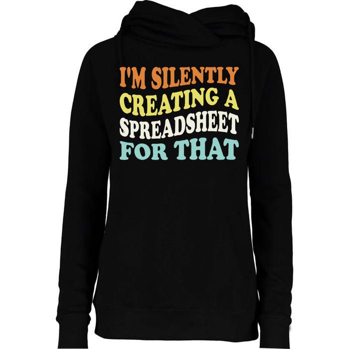IM Silently Creating A Spreadsheet For That Womens Funnel Neck Pullover Hood