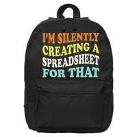 IM Silently Creating A Spreadsheet For That 16 in Basic Backpack