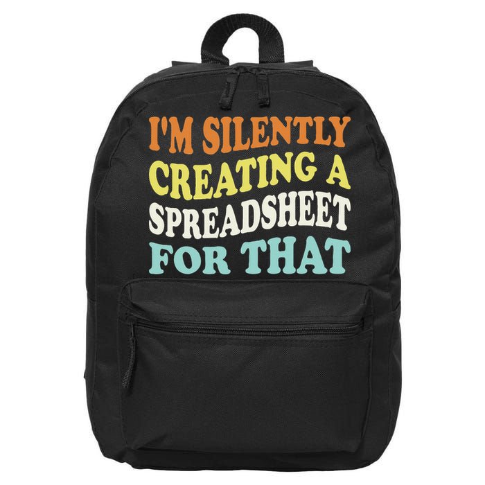 IM Silently Creating A Spreadsheet For That 16 in Basic Backpack