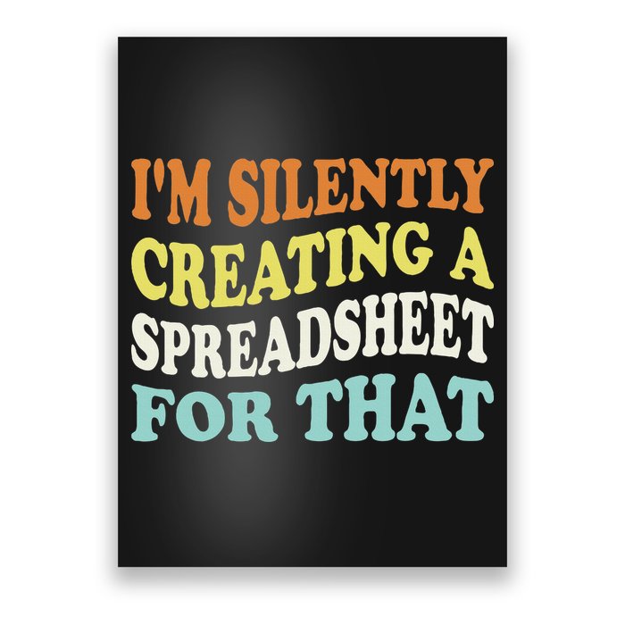 IM Silently Creating A Spreadsheet For That Poster