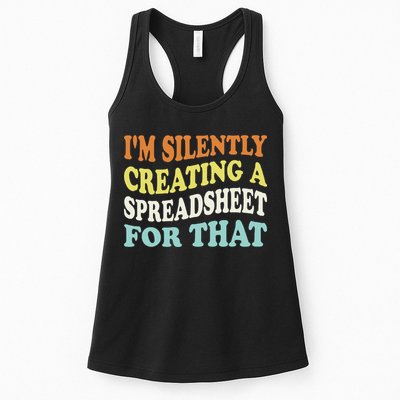 IM Silently Creating A Spreadsheet For That Womens Tank Top