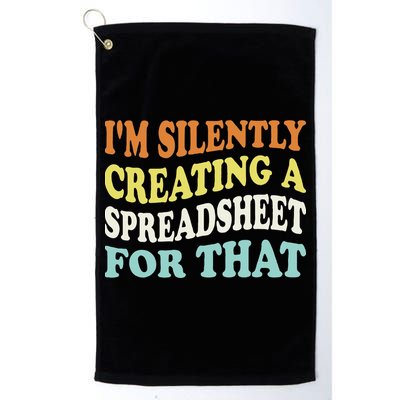 IM Silently Creating A Spreadsheet For That Golf Towel