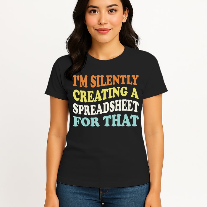 IM Silently Creating A Spreadsheet For That Womens T-Shirt
