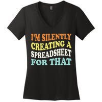 IM Silently Creating A Spreadsheet For That Women's V-Neck T-Shirt