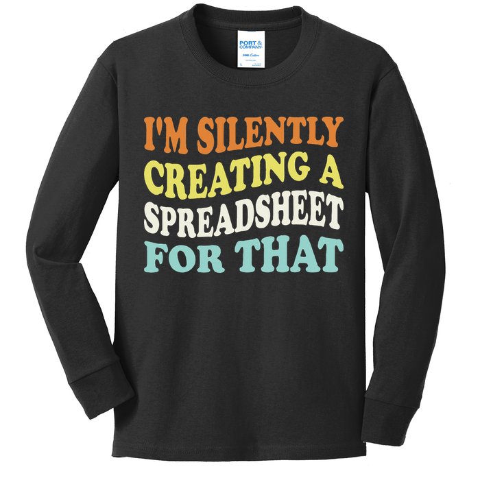 IM Silently Creating A Spreadsheet For That Kids Long Sleeve Shirt