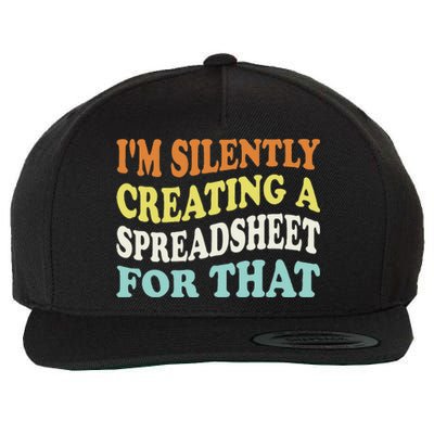 IM Silently Creating A Spreadsheet For That Wool Snapback Cap