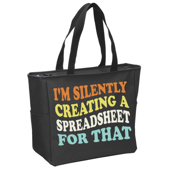 IM Silently Creating A Spreadsheet For That Zip Tote Bag