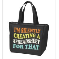IM Silently Creating A Spreadsheet For That Zip Tote Bag