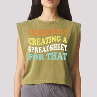 IM Silently Creating A Spreadsheet For That Garment-Dyed Women's Muscle Tee