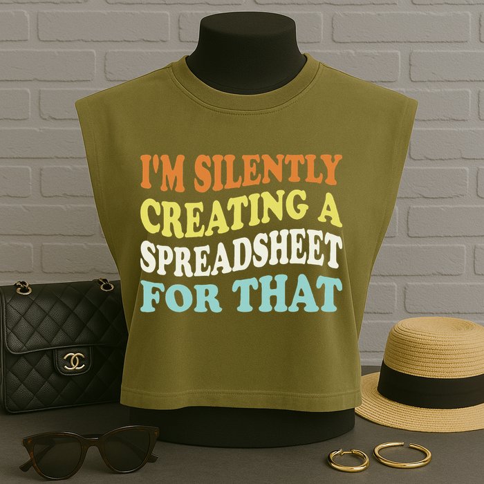 IM Silently Creating A Spreadsheet For That Garment-Dyed Women's Muscle Tee