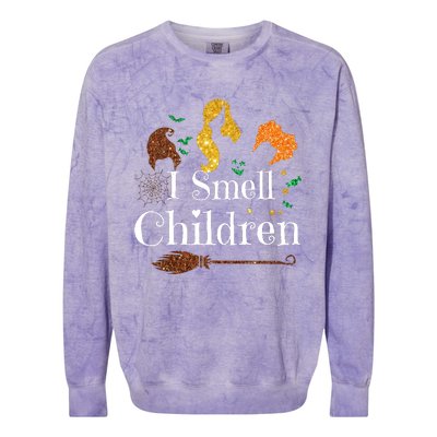 I Smell Children Funny Halloween Ladies Colorblast Crewneck Sweatshirt