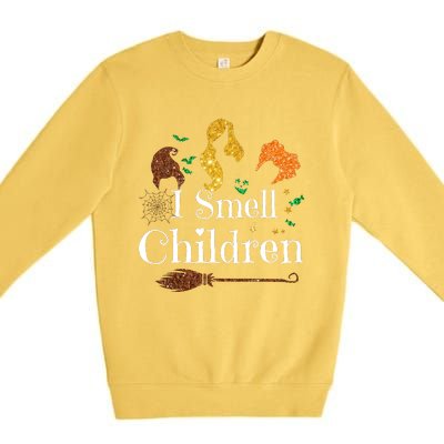 I Smell Children Funny Halloween Ladies Premium Crewneck Sweatshirt