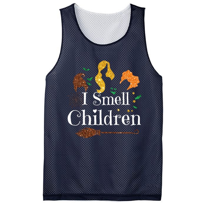 I Smell Children Funny Halloween Ladies Mesh Reversible Basketball Jersey Tank