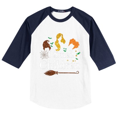 I Smell Children Funny Halloween Ladies Baseball Sleeve Shirt