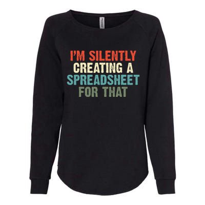 Im Silently Creating A Spreadsheet For That Office Worker Womens California Wash Sweatshirt