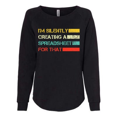 Im Silently Creating A Spreadsheet For That CPA Accountant Womens California Wash Sweatshirt