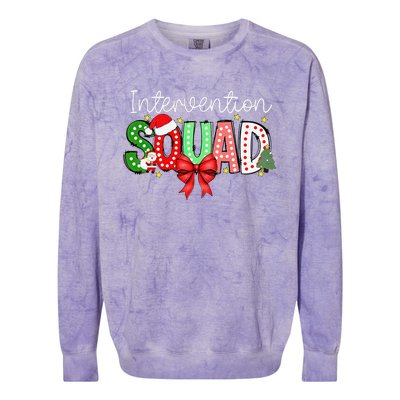 Intervention Squad Christmas Early Intervention Teacher Xmas Colorblast Crewneck Sweatshirt