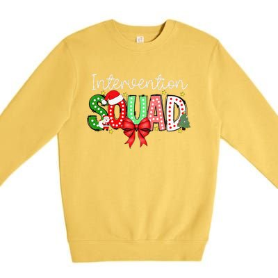 Intervention Squad Christmas Early Intervention Teacher Xmas Premium Crewneck Sweatshirt