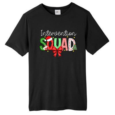 Intervention Squad Christmas Early Intervention Teacher Xmas Tall Fusion ChromaSoft Performance T-Shirt