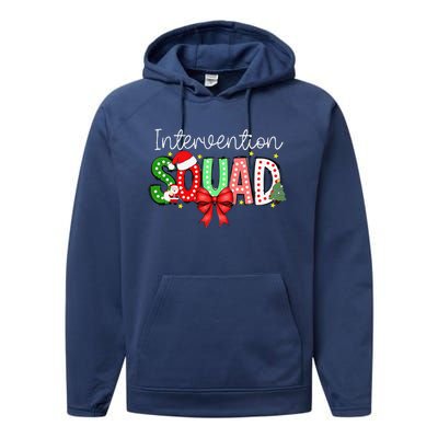 Intervention Squad Christmas Early Intervention Teacher Xmas Performance Fleece Hoodie