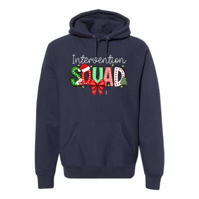 Intervention Squad Christmas Early Intervention Teacher Xmas Premium Hoodie