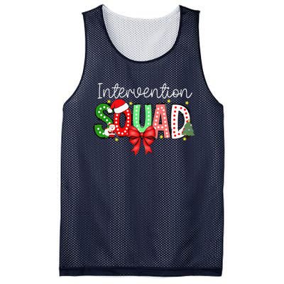 Intervention Squad Christmas Early Intervention Teacher Xmas Mesh Reversible Basketball Jersey Tank